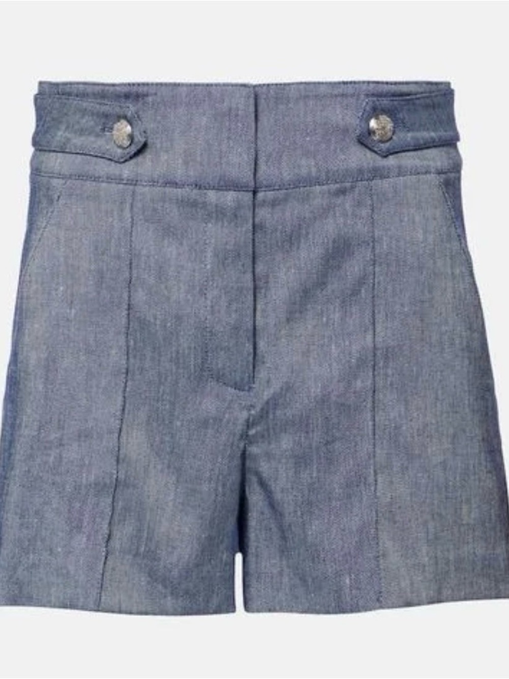 NWT Veronica Beard Blue Melange High-Waist Runo Tailored Shorts size 6 - Picture 5 of 6